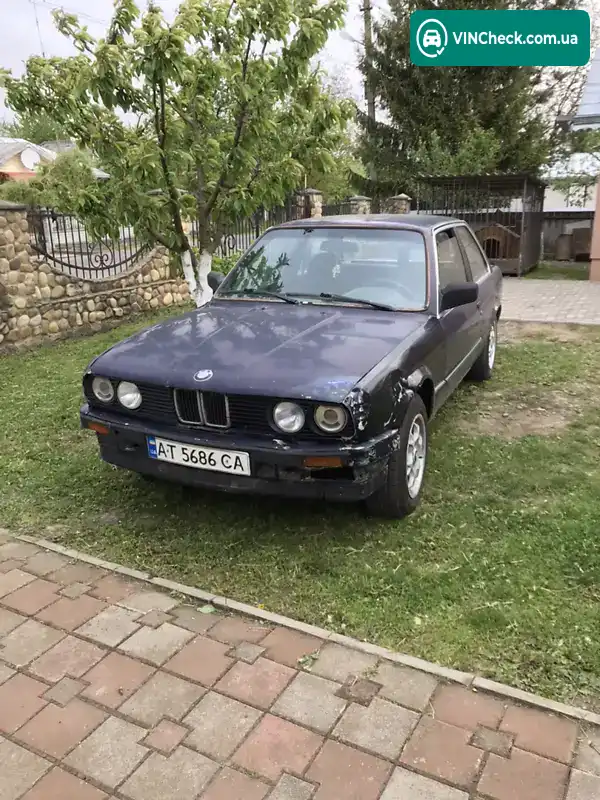 BMW 3 Series 1986, фото з оголошення, VIN WBAAK110501306119