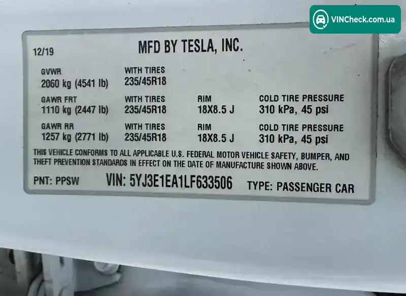 Tesla Model 3 2019, фото з оголошення 2 з 21, VIN 5YJ3E1EA3KF436206