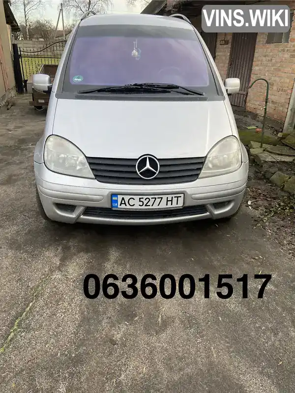 Mercedes-Benz Vaneo 2003, фото з оголошення 1 з 11, VIN WDB4147001N236767