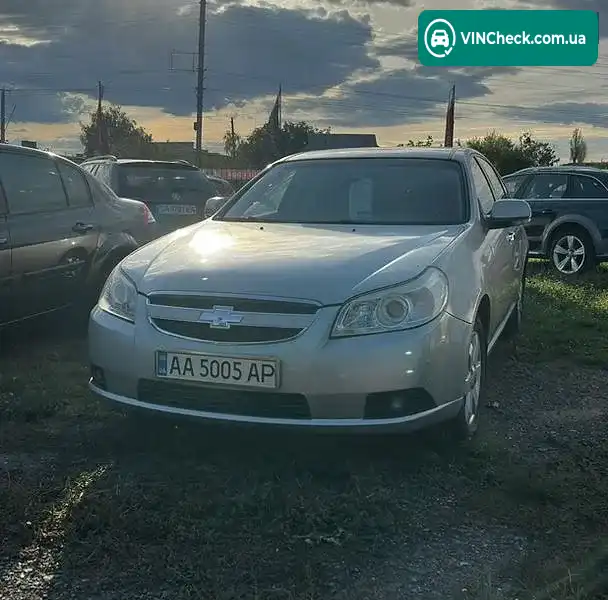 Chevrolet Epica 2008, фото з оголошення, VIN Y6DLF69KE8B125850