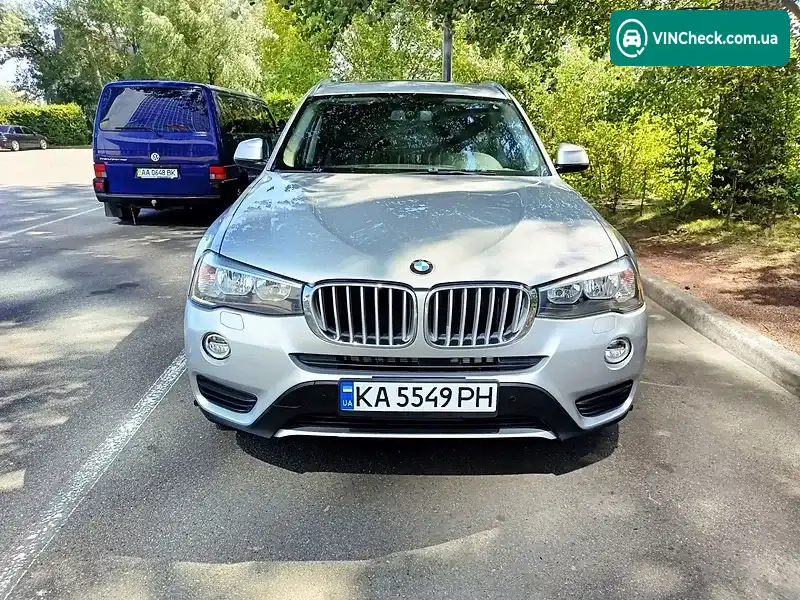 BMW X3 2017, фото з оголошення 2 з 20, VIN 5UXWZ7C32H0X41629