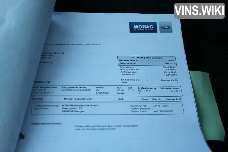 Ford Focus 2014, фото з оголошення 1 з 20, VIN WF0LXXGCBLEJ88072