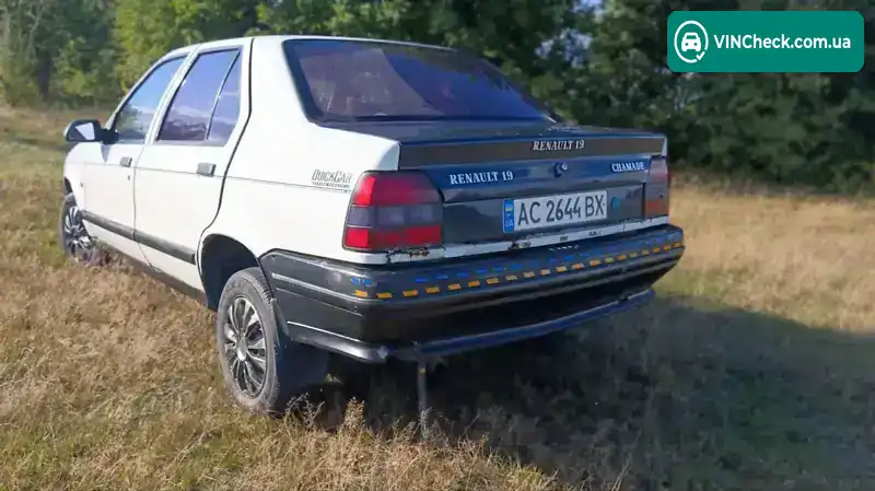 Renault 19 1991, фото з оголошення 1 з 7, VIN VF1L5310506537488