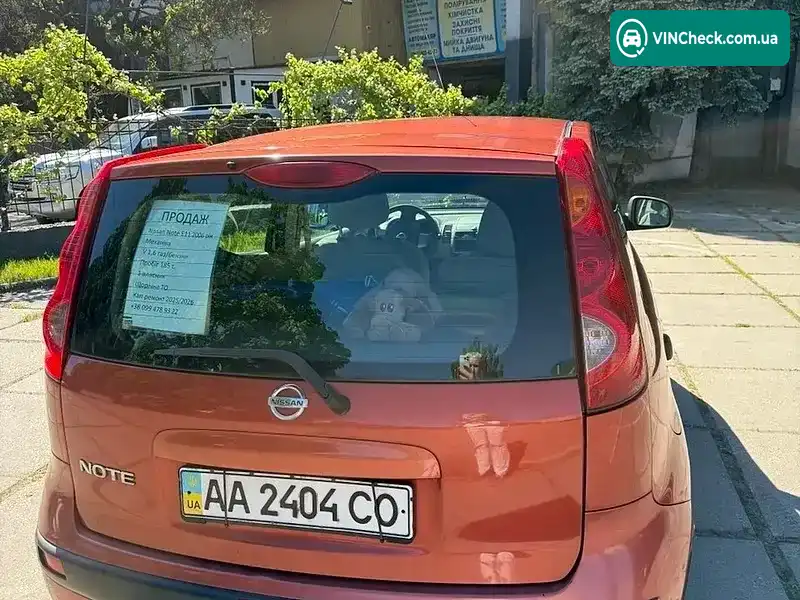Nissan Note 2006, фото з оголошення 2 з 11, VIN SJNFCAE11U1106970