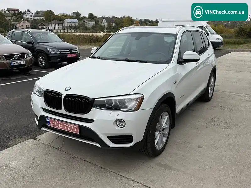 BMW X3 2016, фото з оголошення 1 з 20, VIN 5UXWX9C53F0D57250