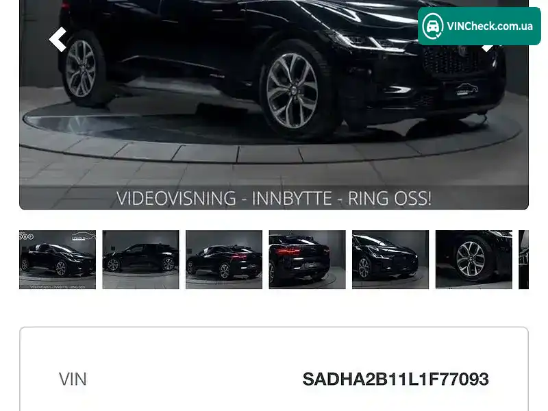 Jaguar I-Pace 2019, фото з оголошення 2 з 21, VIN SADHA2B11L1F77093
