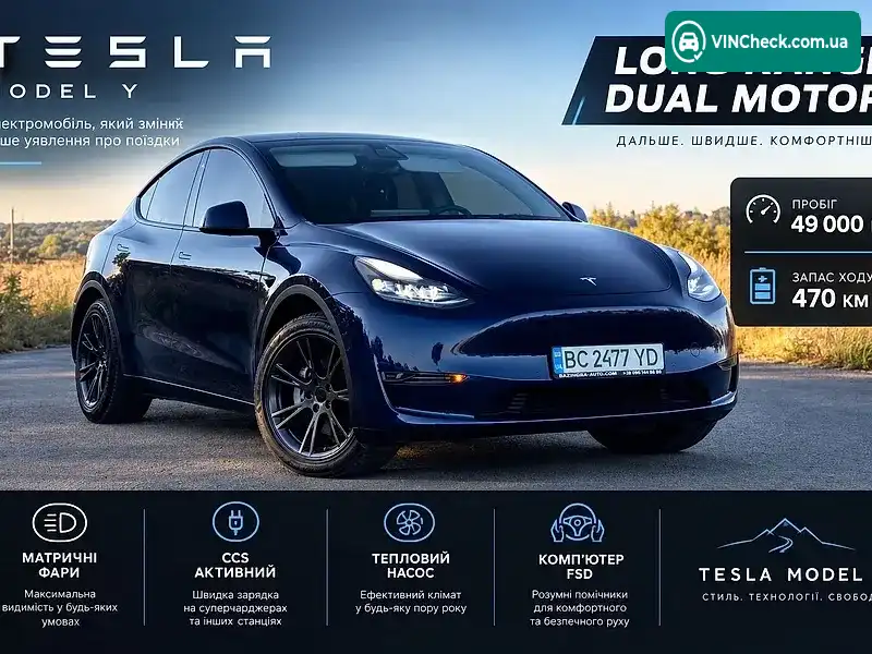 Tesla Model Y 2020, фото з оголошення 1 з 20, VIN 5YJYGDEE7LF057912