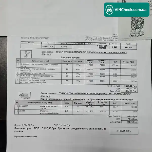 Skoda Kodiaq 2019, фото з оголошення 2 з 20, VIN TMBLK9NS7K8057290