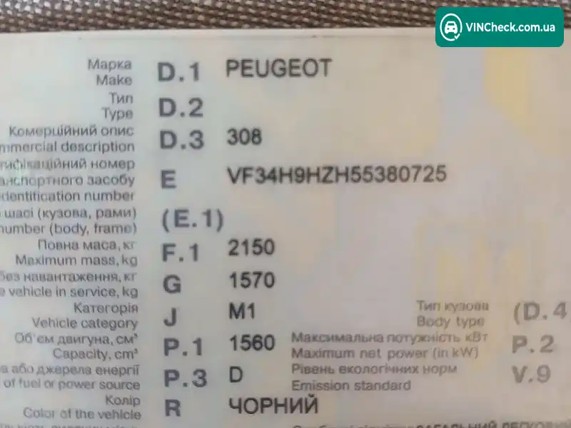 Peugeot 308 2009, фото з оголошення 1 з 20, VIN VF34H9HZH55380725