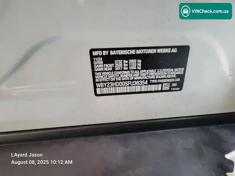 BMW i4 2024, фото з оголошення 2 з 21, VIN WBY23HD00SFU36354