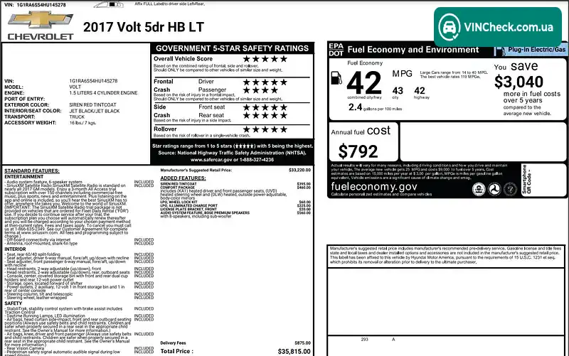 Chevrolet Volt 2016, фото з оголошення 1 з 20, VIN 1G1RA6S54HU145278