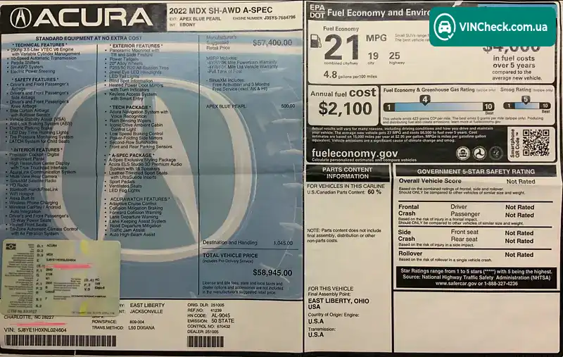 Acura MDX 2021, фото з оголошення 2 з 20, VIN 5J8YE1H0XNL024604