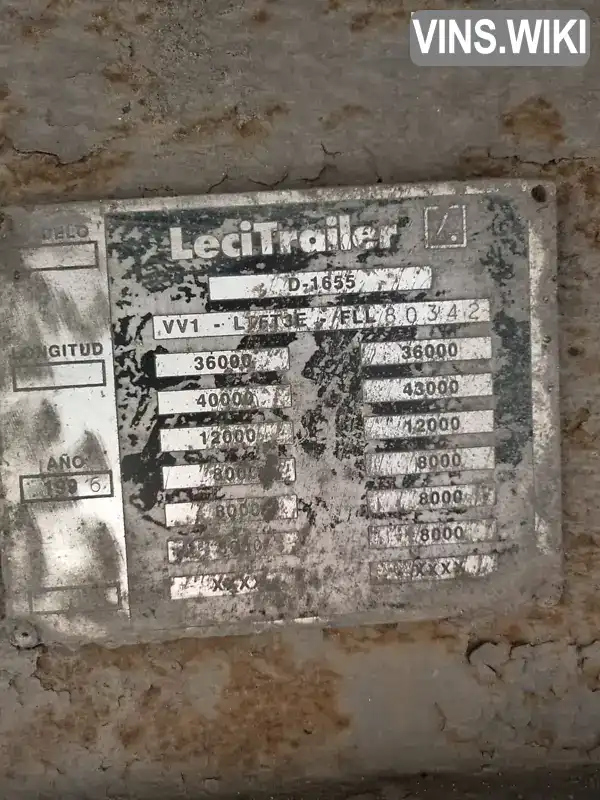 LeciTrailer LTP 1996, фото з оголошення 2 з 6, VIN VV1LTFT3EFLL80342