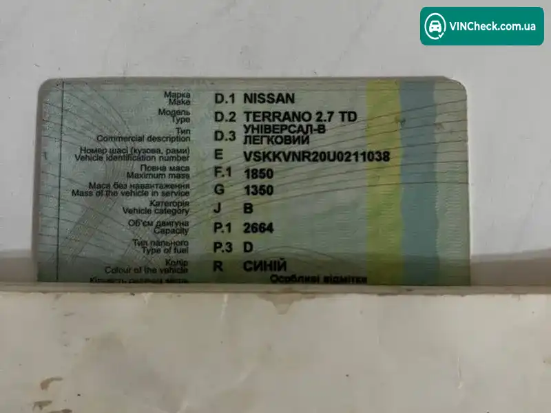 Nissan Terrano II 1994, фото з оголошення 2 з 16, VIN VSKKVNR20U0211038