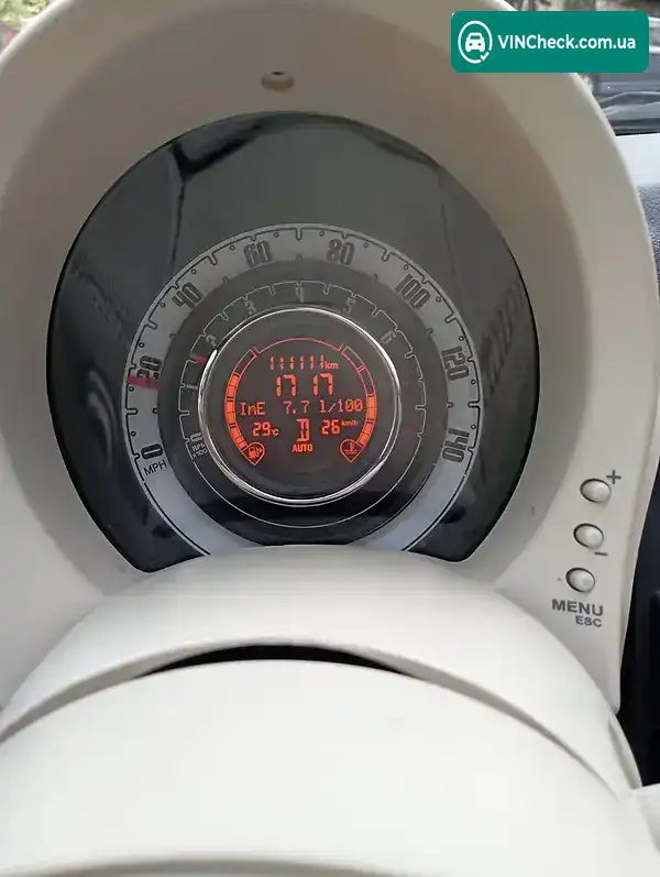 Fiat 500 2012, фото з оголошення, VIN 3C3CFFCR9CT295927