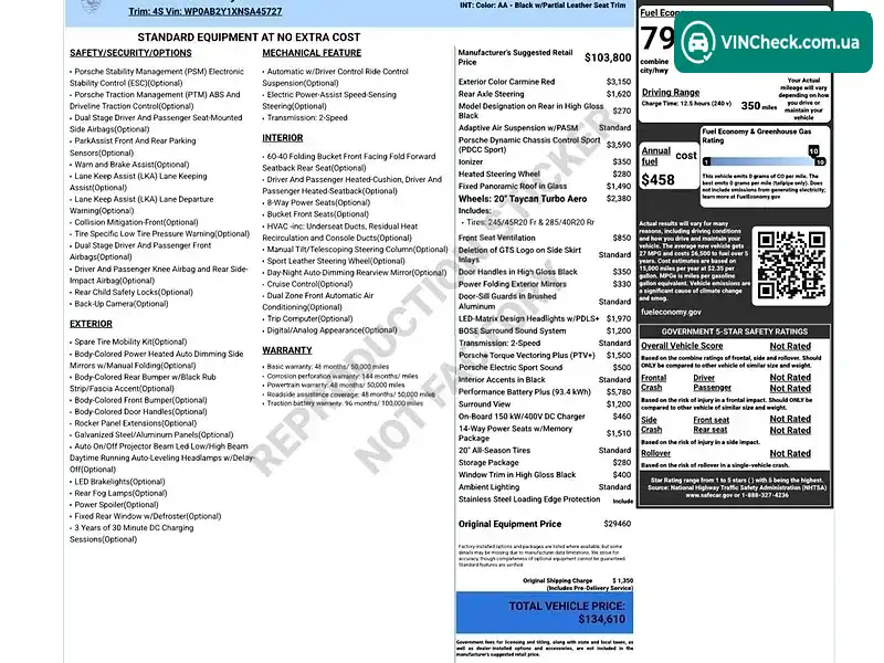 Porsche Taycan 2022, фото з оголошення 2 з 20, VIN WP0AB2Y1XNSA45727