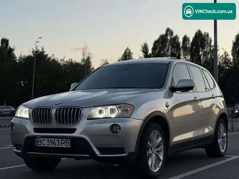 BMW X3 2012, фото з оголошення 2 з 11, VIN 5UXWX9C51D0A16233