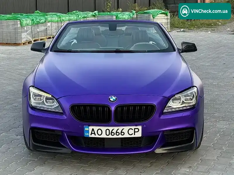 BMW 6 Series 2012, фото з оголошення 2 з 11, VIN WBALW7C59DDX58510