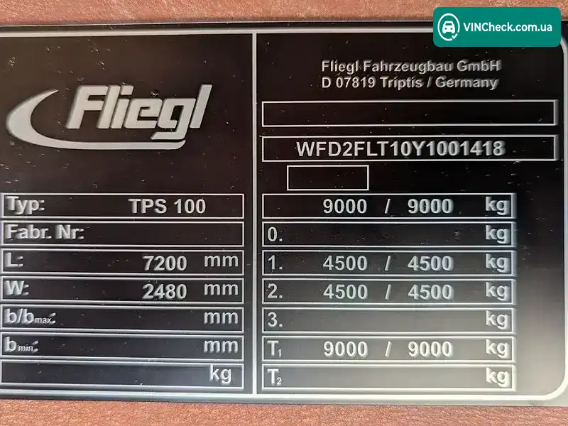 Fliegl TPS 2000, фото з оголошення 2 з 10, VIN WFD2FLT10Y1001418