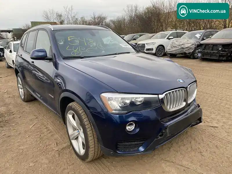 BMW X3 2017, фото з оголошення 1 з 10, VIN 5UXWX9C59H0D95486