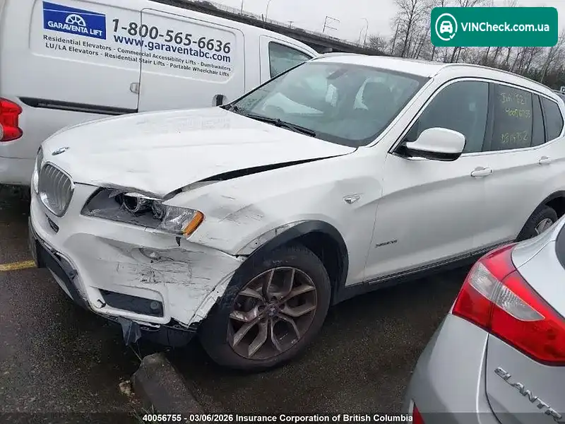 BMW X3 2014, фото з оголошення 2 з 12, VIN 5UXWX9C57E0D09362