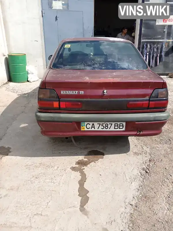 Renault 19 1992, фото з оголошення 1 з 17, VIN VF1L53B0508668390