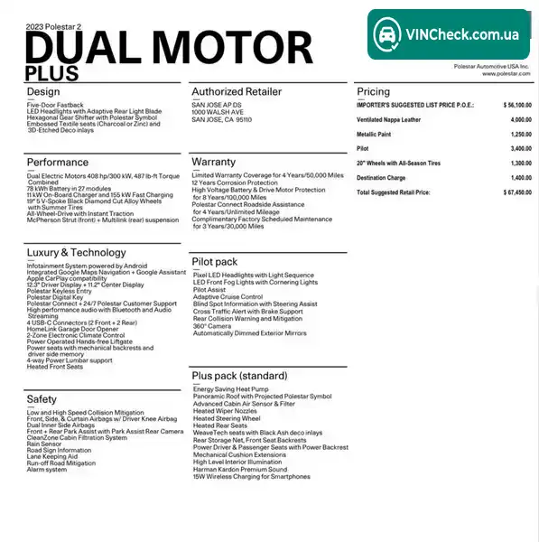 Polestar 2 2022, фото з оголошення 2 з 20, VIN YSMED3KA1PL114815