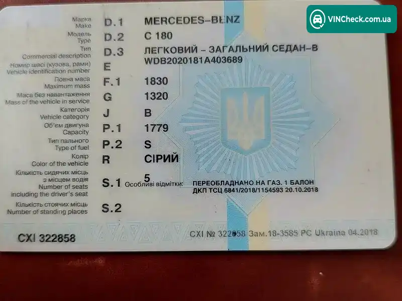 Mercedes-Benz C-Class 1996, фото з оголошення 1 з 12, VIN WDB2020181A403689