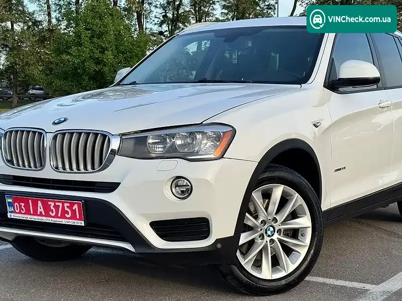 BMW X3 2017, фото з оголошення 1 з 20, VIN 5UXWZ7C35H0V89944